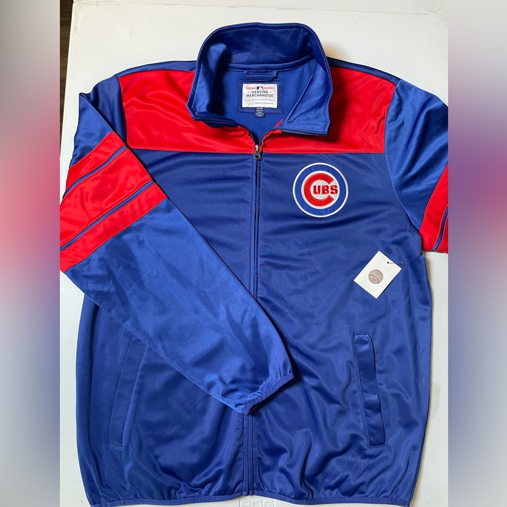 Chicago Cubs Jacket Full Zip Embroidered Logo Genuine Merchandise XL *NEW* NWT